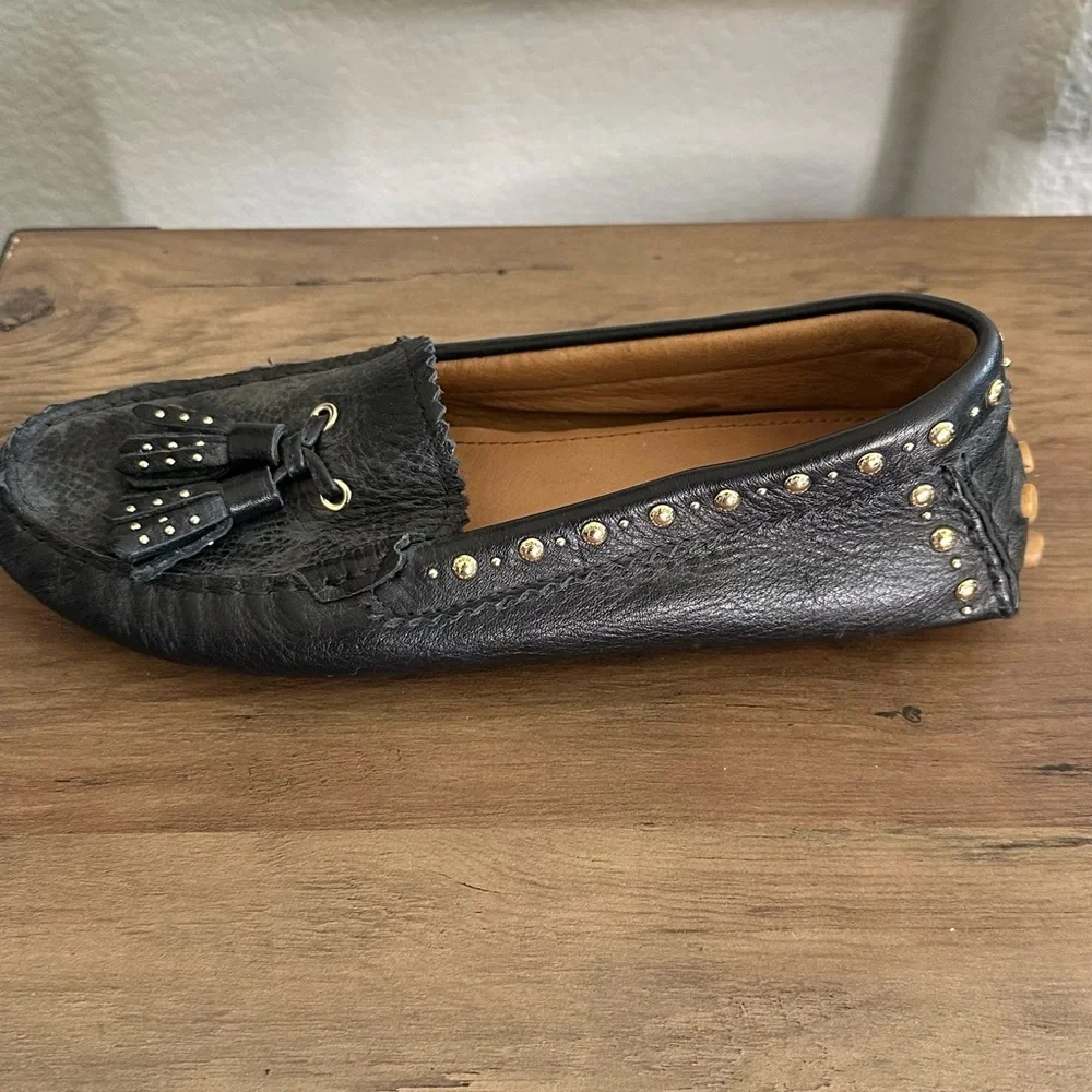 Coach Norfolk Black Leather Loafers